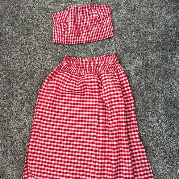 a new day Dresses & Skirts - Red Gingham Matching Set